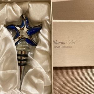 NIB Murano starfish wine bottle stopper